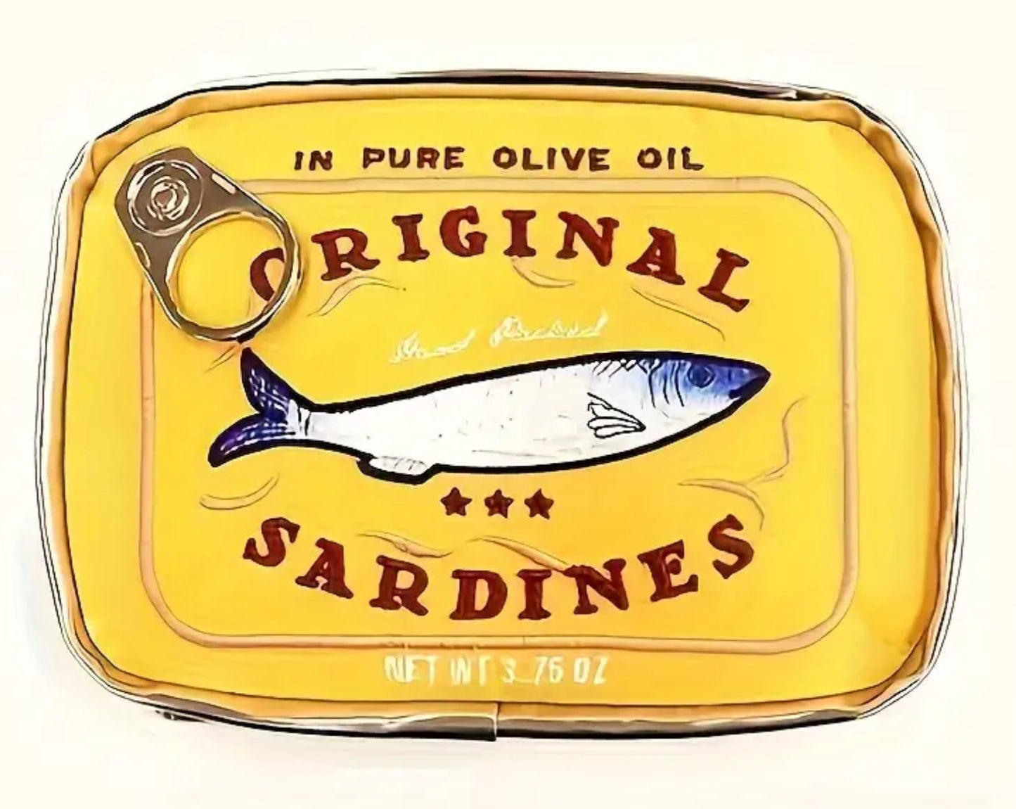 Sardines tin pouch bag (Yellow)