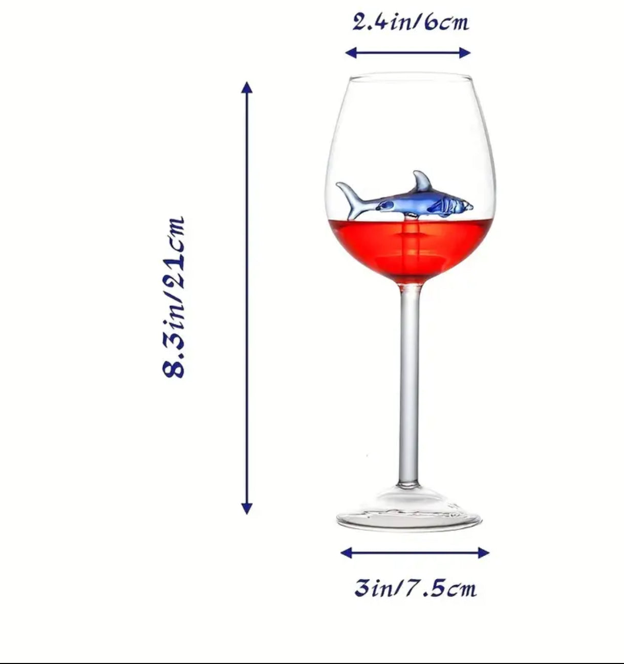 Shark wine glass