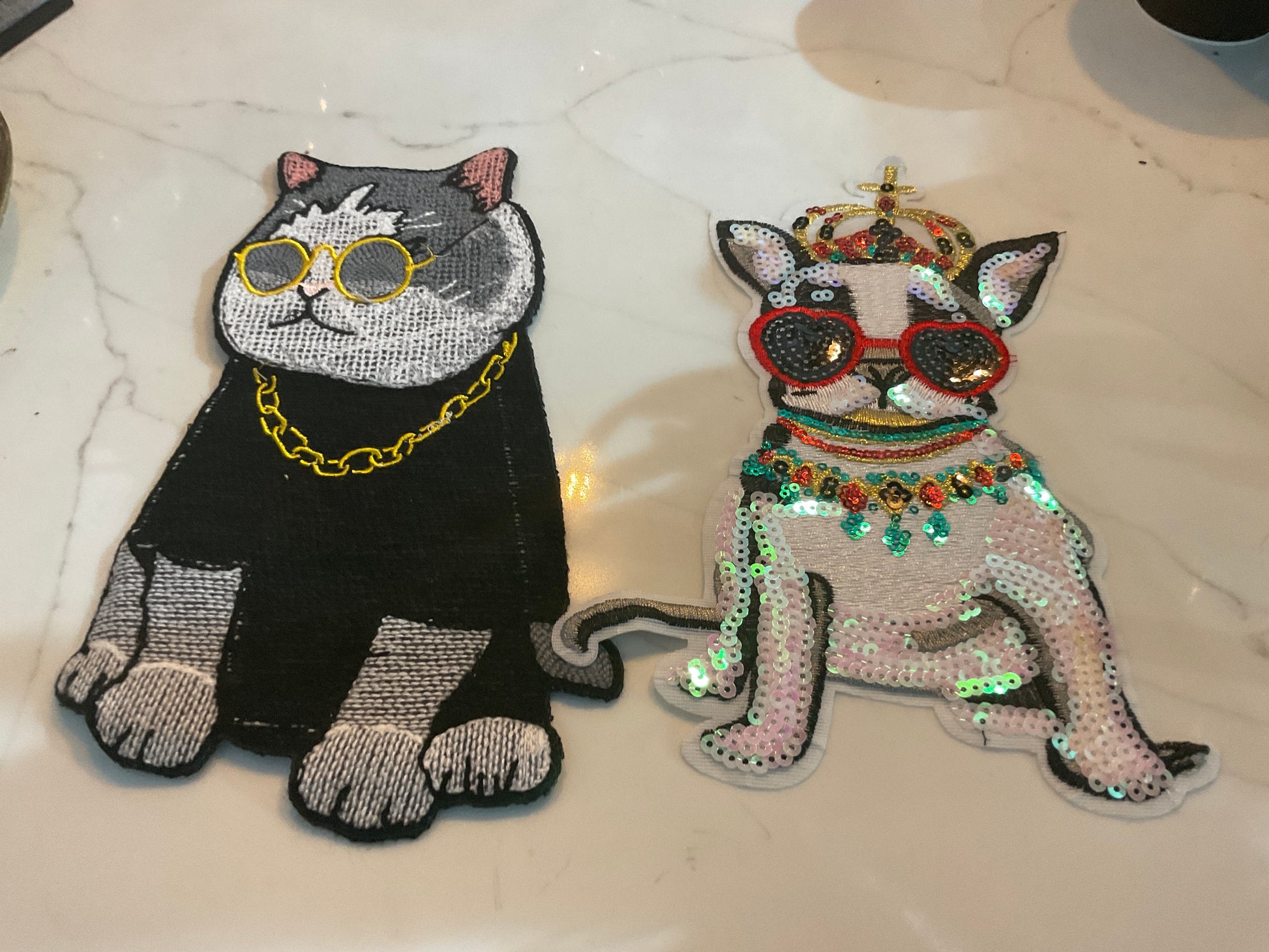 Transfert thermocollant Fashionista - motif chat et chien