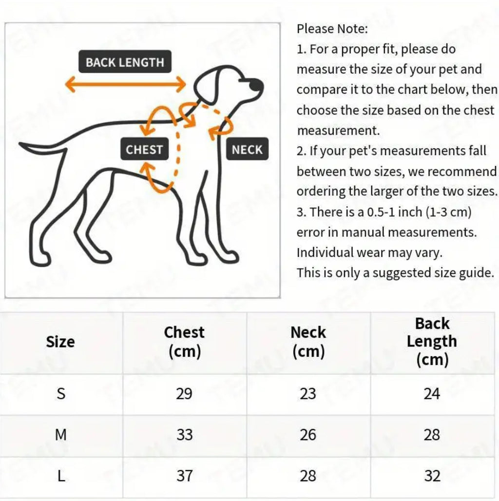 Robe pour animaux de compagnie