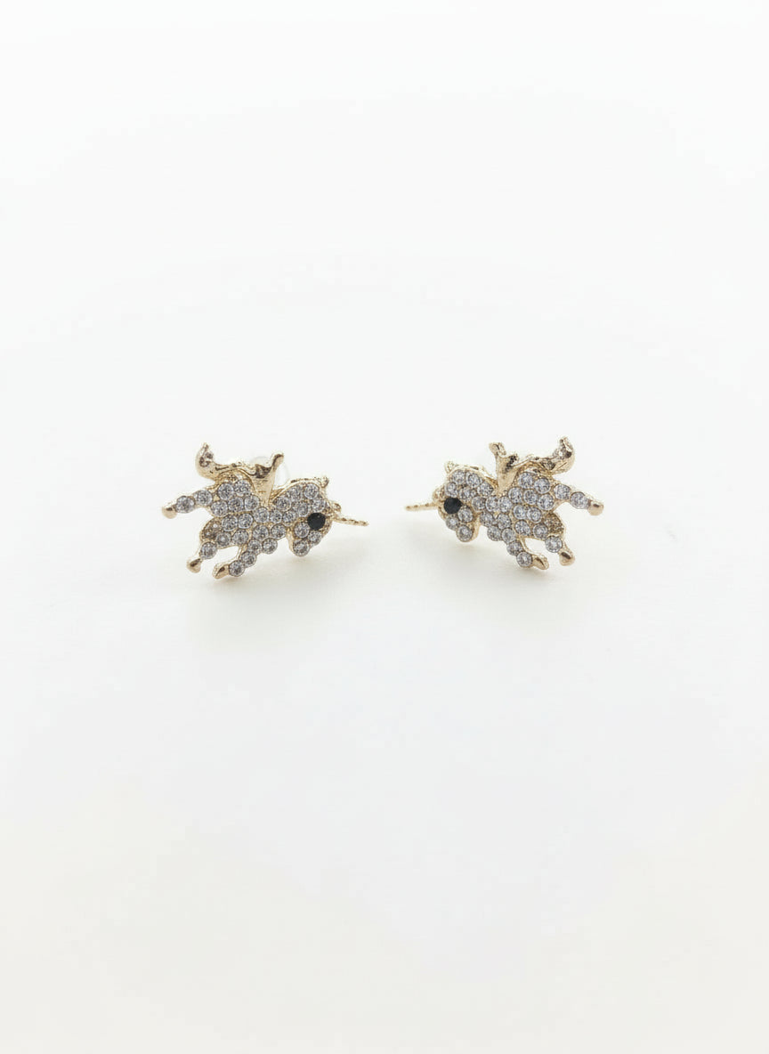 Diamonte Unicorn Earrings