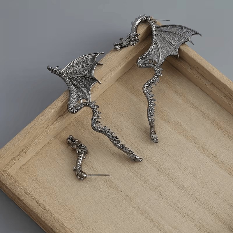 Dragon Ear Jacket Earrings