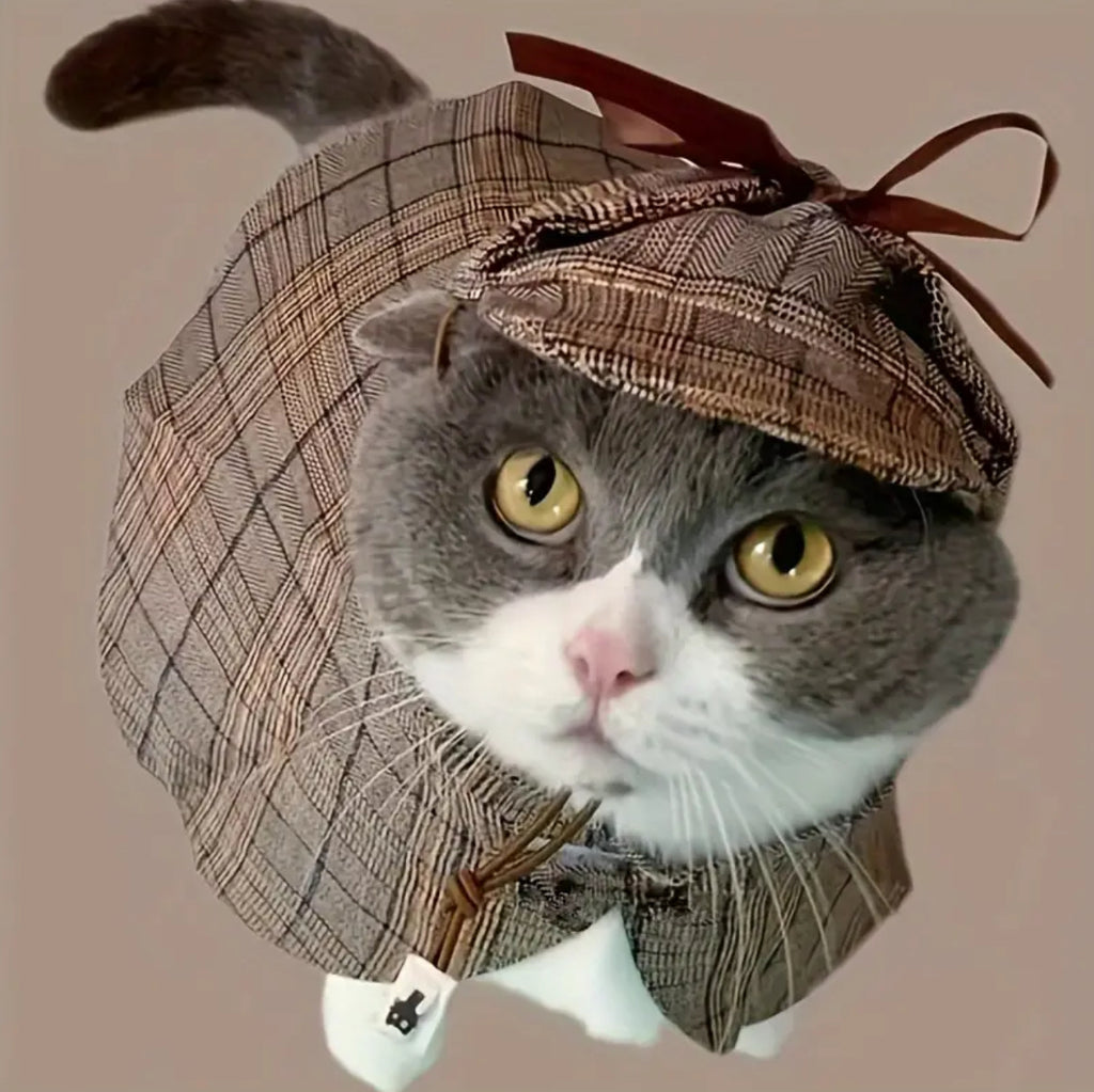 Cape et chapeau de détective