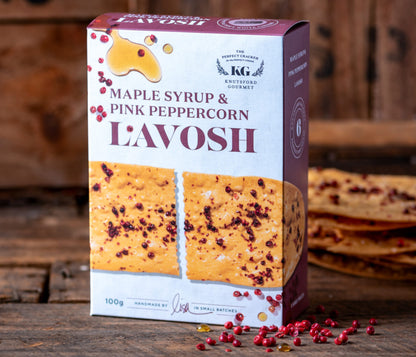 Maple Syrup and Pink Peppercorn Lavosh