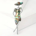 Broche femme en coquillage d'ormeau – Élégante broche bohème chic