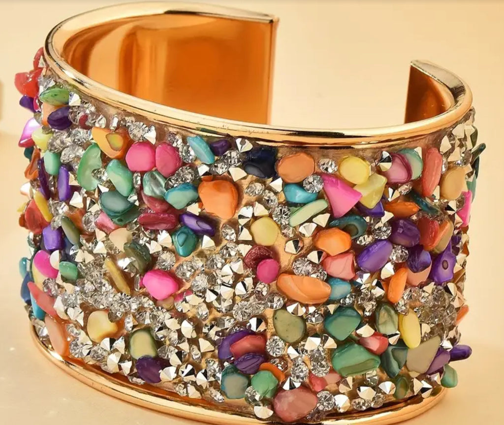 Bracelet en pierres multicolores