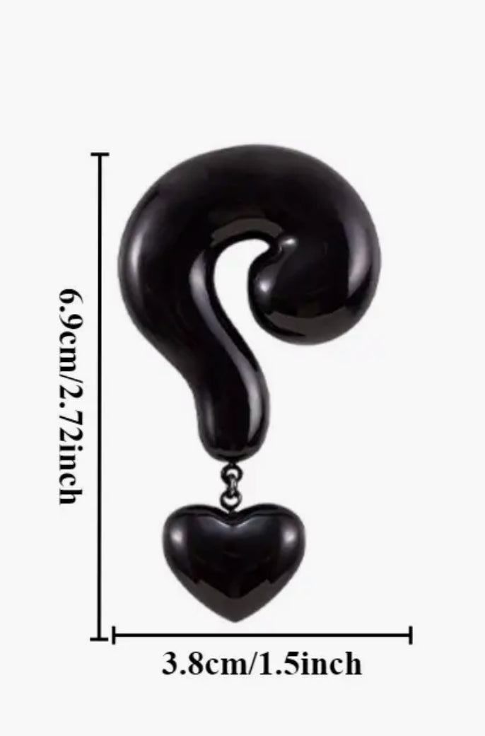Boucles d'oreilles point d'interrogation