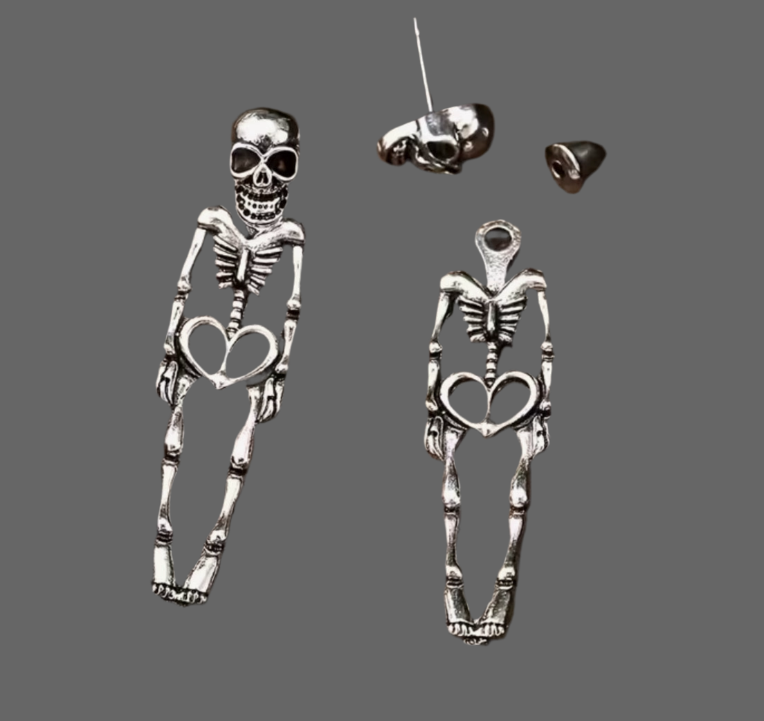 Gold plated Skeleton Earrings