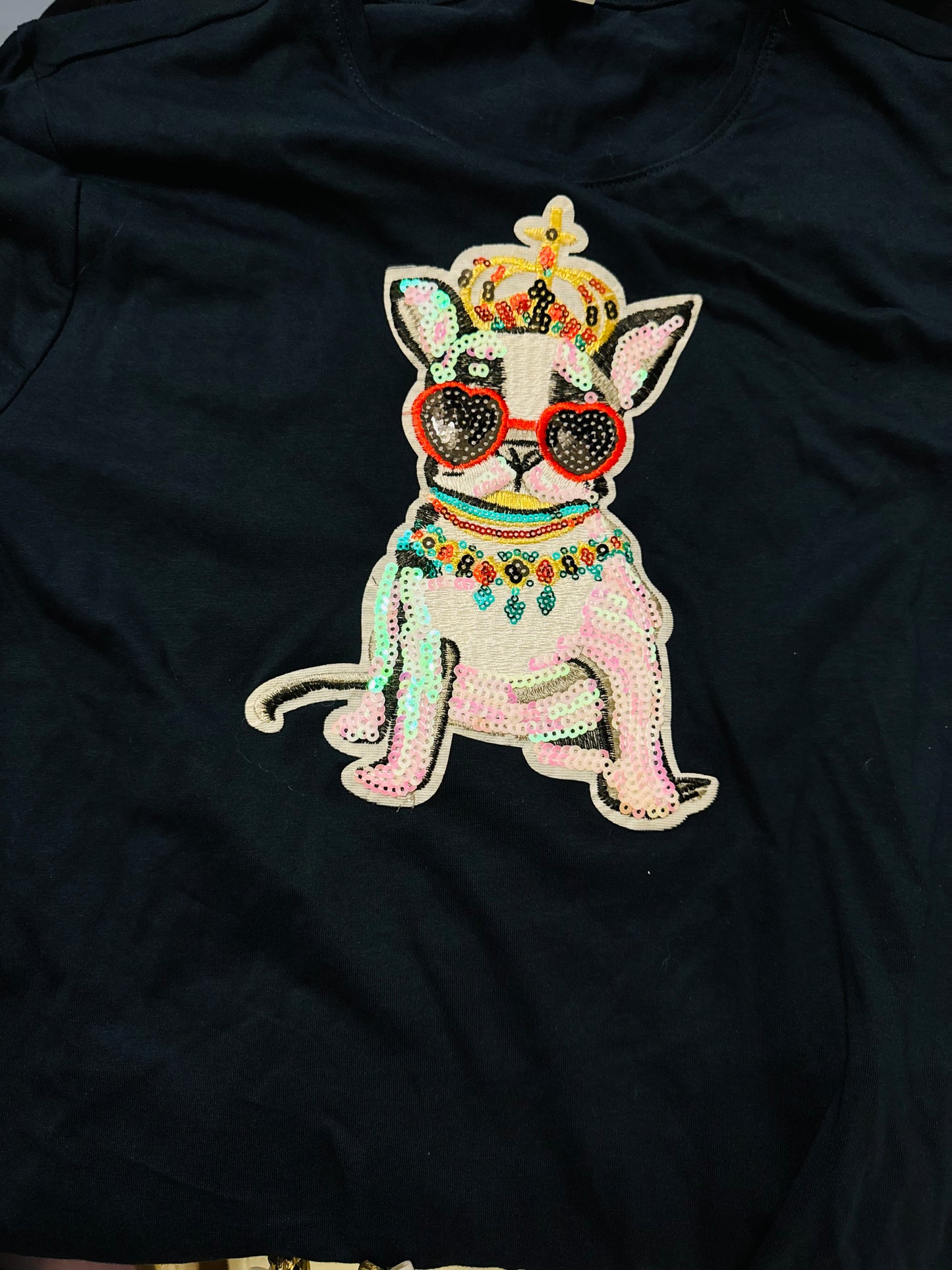 Royal Dog Black Cotton T-Shirt