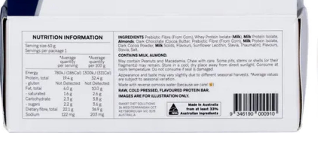 Smart Protein Bar (Caramel Honey Macadamia) 60g