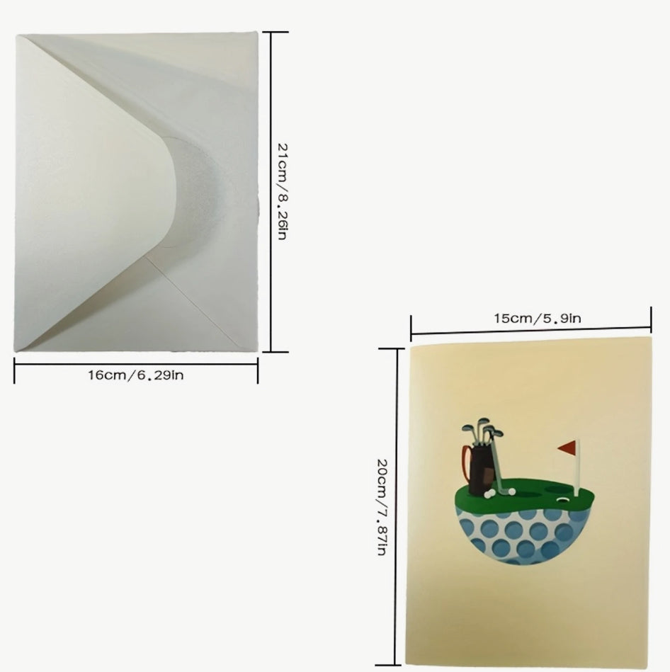 Carte de vœux 3D - Golf