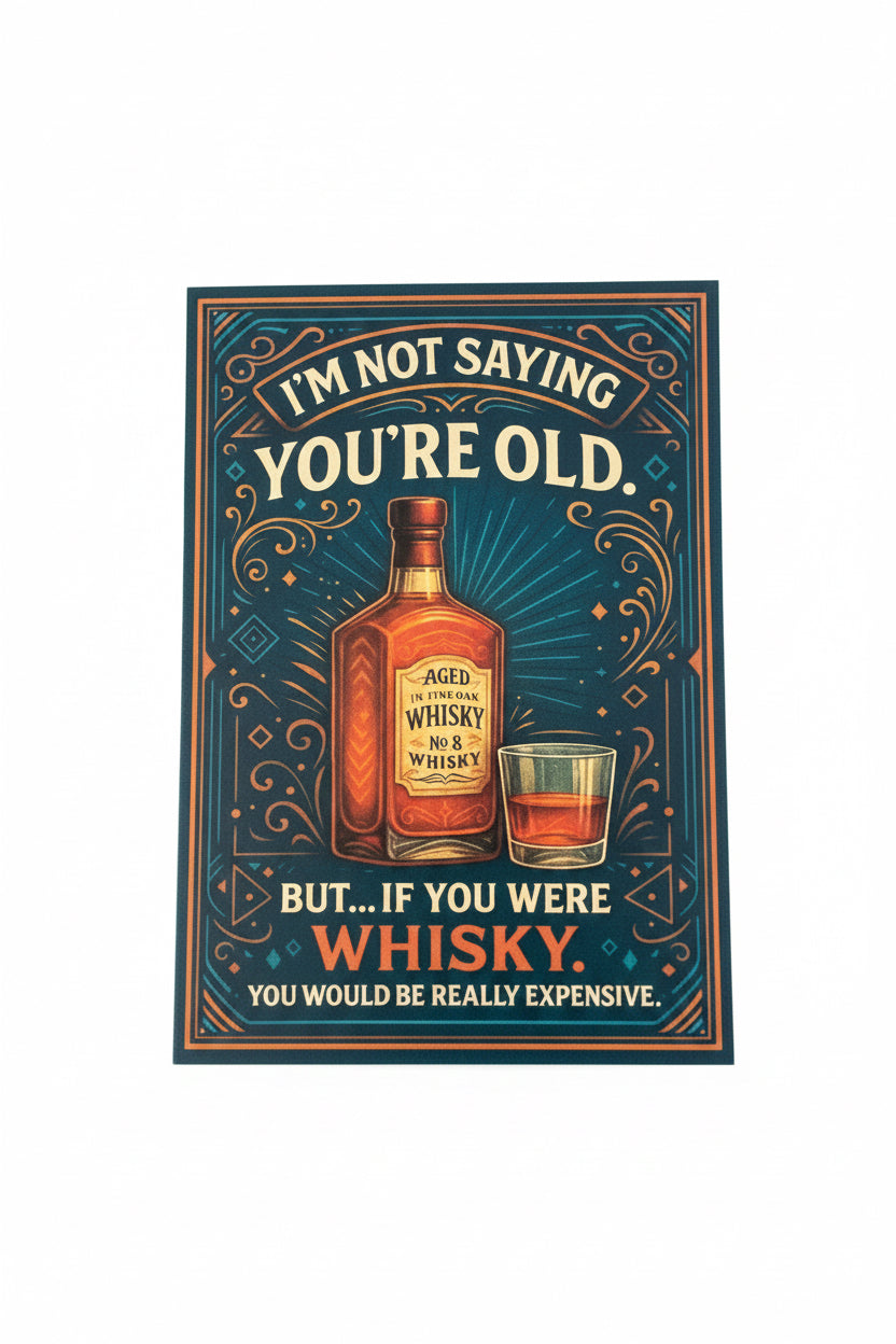 Whisky happy birthday card