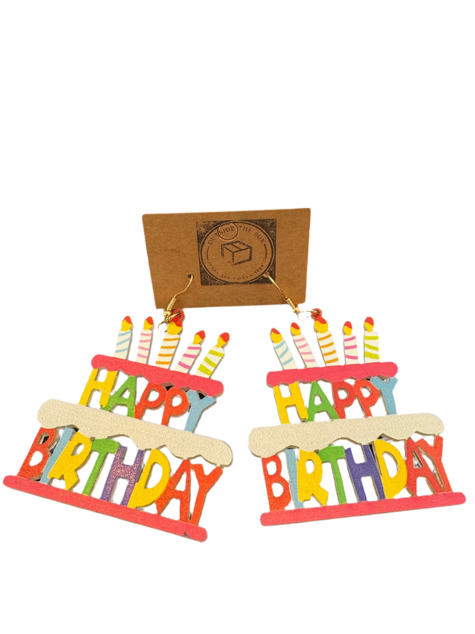 Boucles d'oreilles Joyeux anniversaire