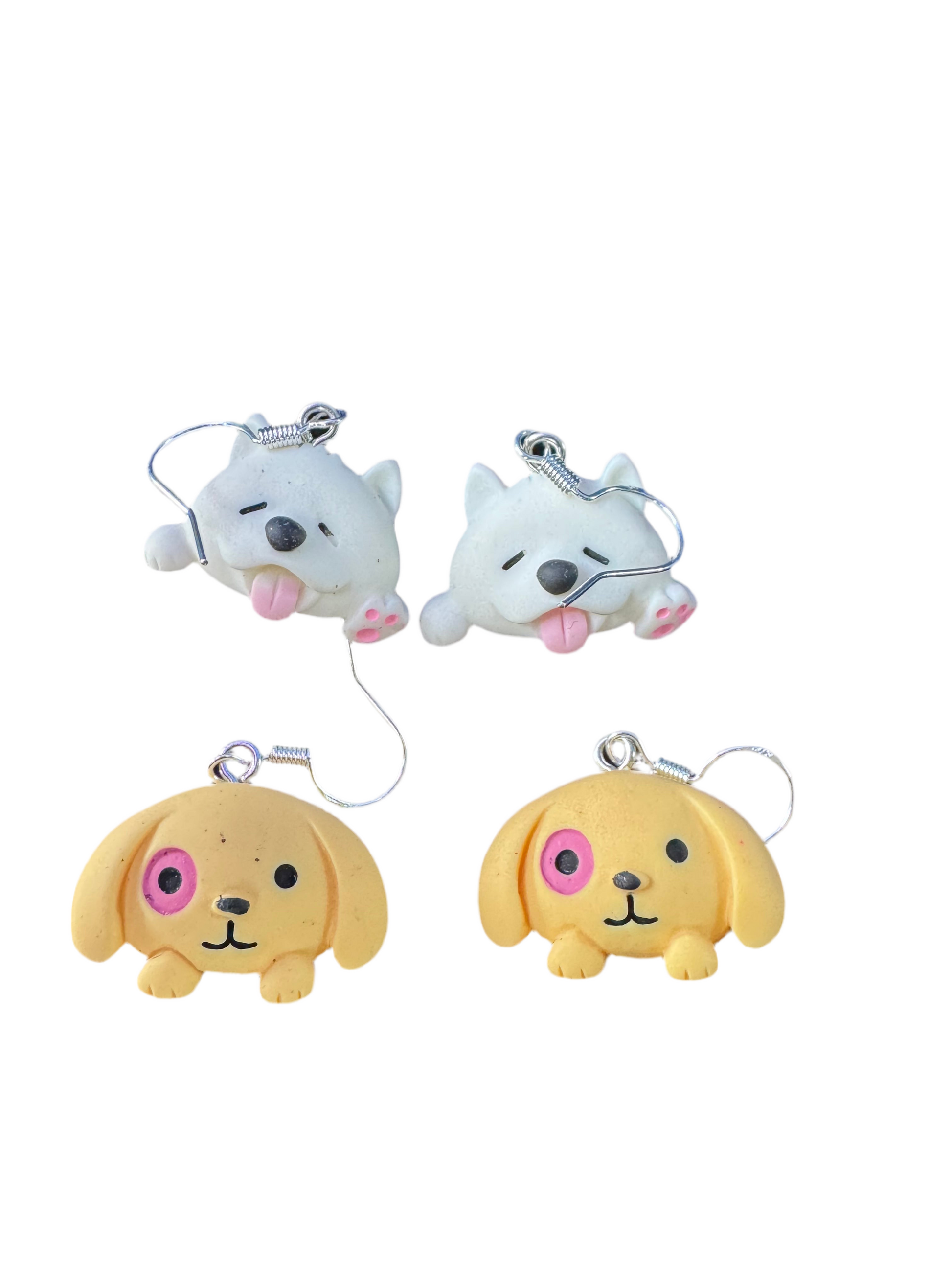 Boucles d'oreilles en forme de chiot