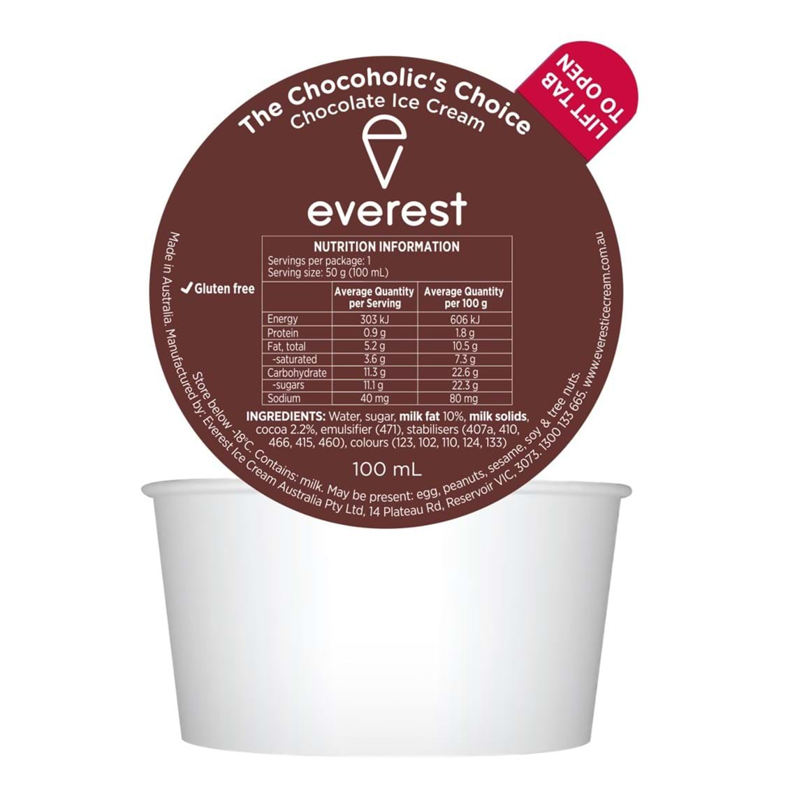 Everest Chocolate Ice Cream Dixie Cup