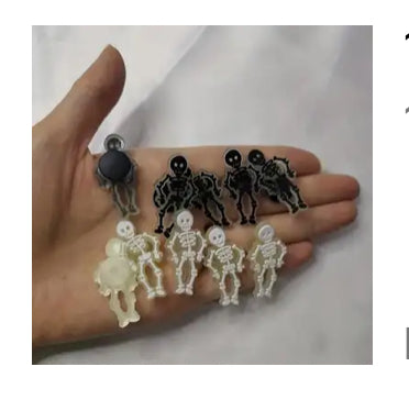 Glow in the dark skeleton shoe charm