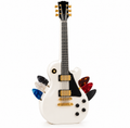 Guitar-Shaped Pick Holder – Includes 6 Picks