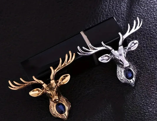 Reindeer Brooch (Gold or Silver)