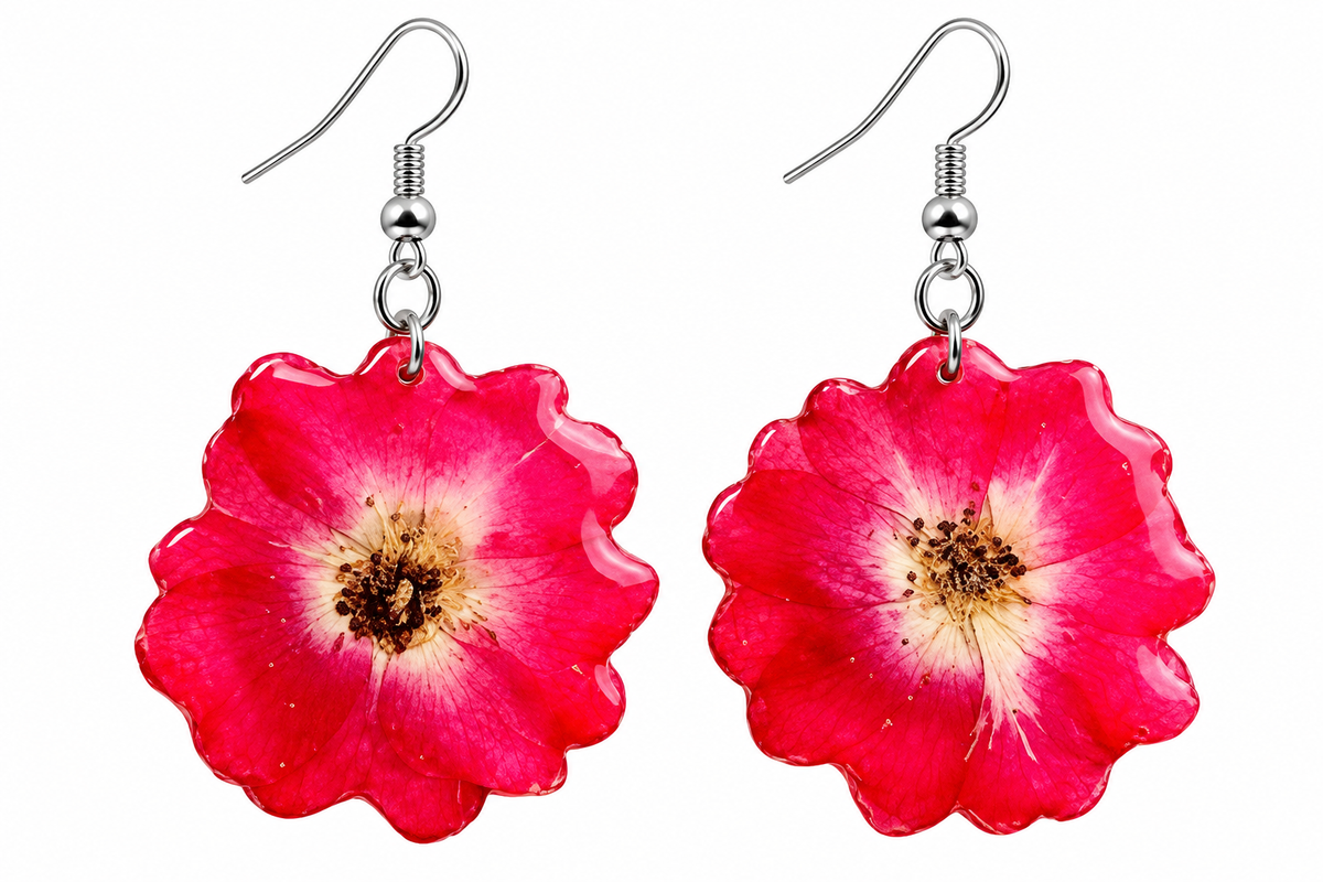 Resin Flower Earrings