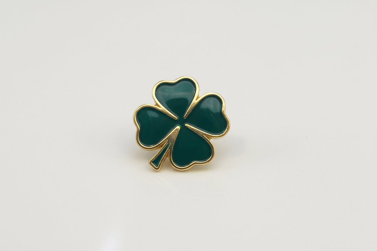 Enamel Four leaf clover pin