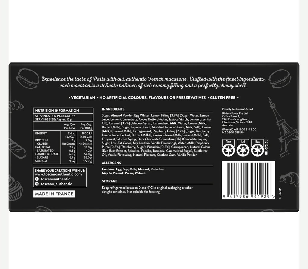 French Macarons – 12 Pack | Gluten Free