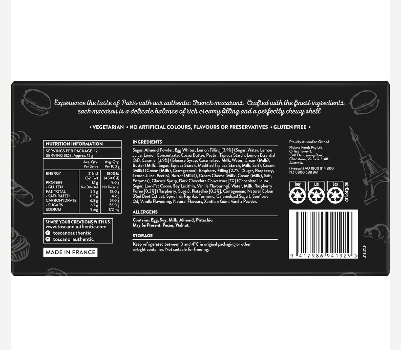French Macarons – 12 Pack | Gluten Free