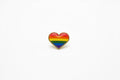Pride flag heart pin
