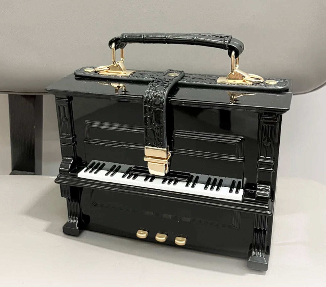 Black Piano Handbag