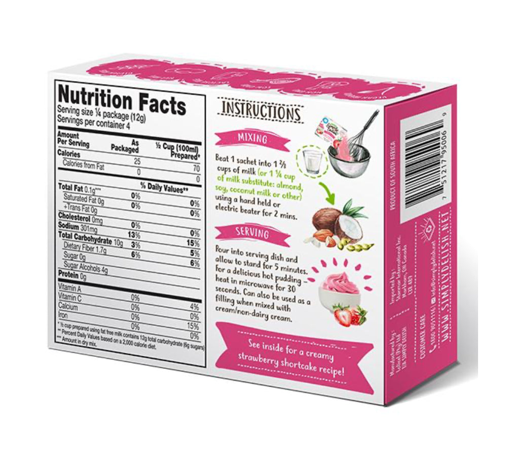 Pouding aux fraises entièrement naturel et sans sucre