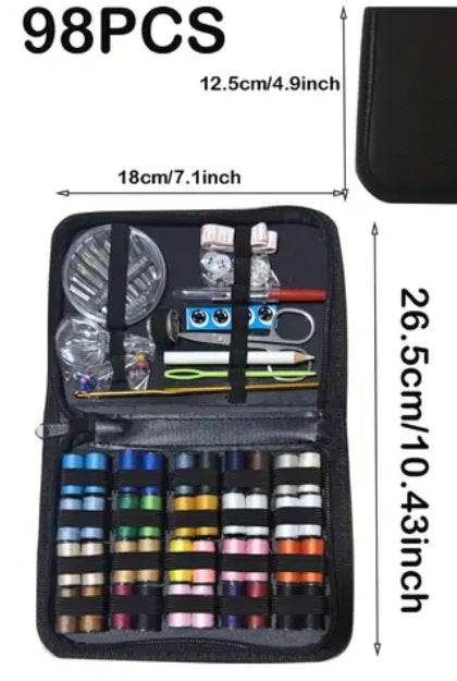 Kit de couture (98 pièces) dans un étui