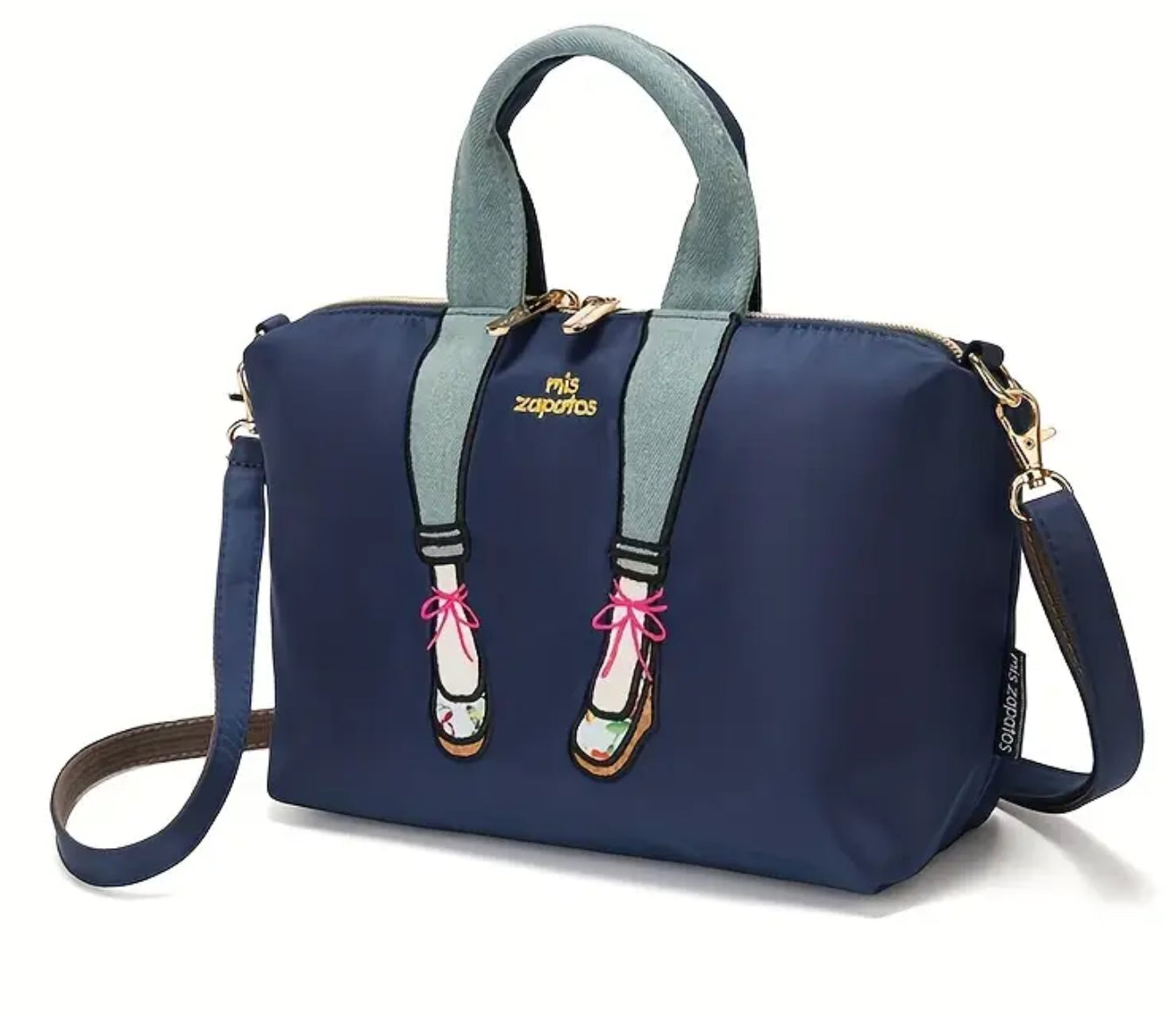 Blue Mis Zapatos clutch handbag