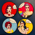 Dessous de verre Pop Art Lady