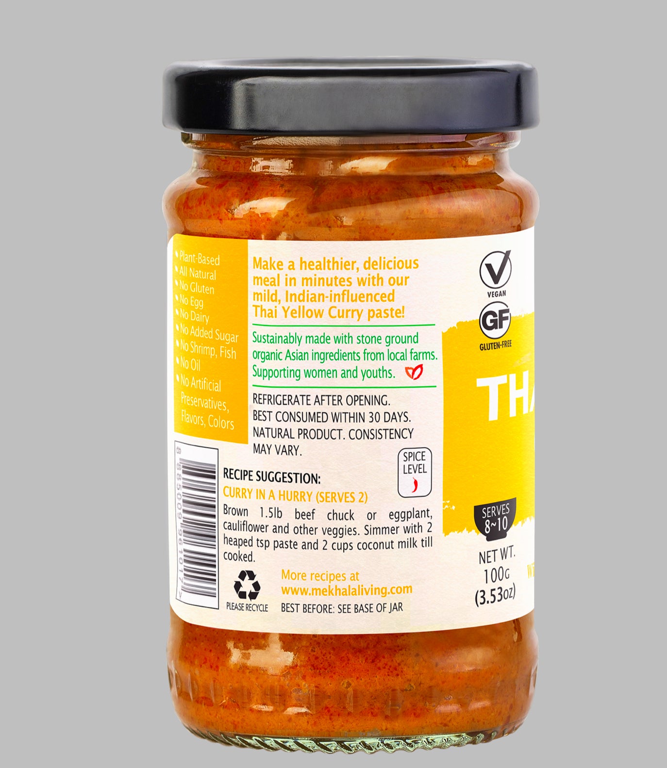 Organic Massaman yellow curry paste