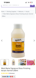 Gloss Acrylic Varnish 250mL