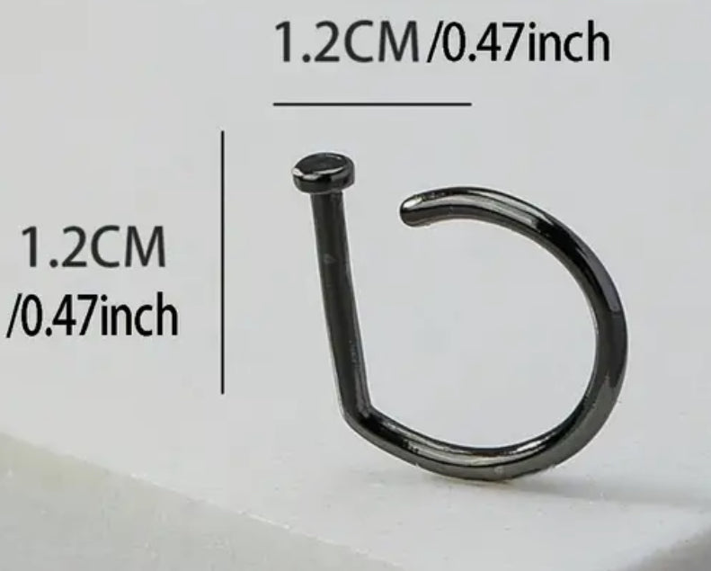 Clip-on nose rings