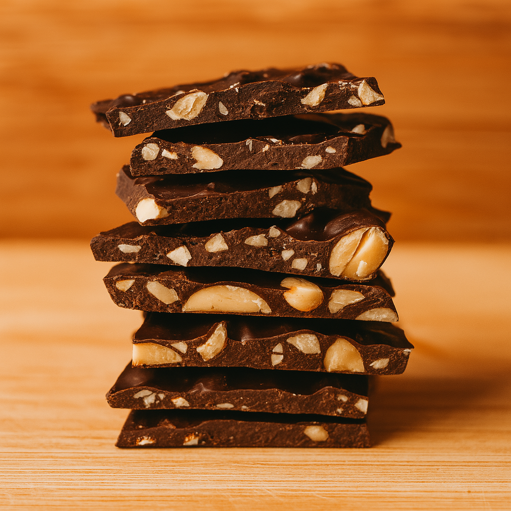 Écorce d'amandes au chocolat noir 80 % – Sans sucre, sans gluten, entièrement naturelle
