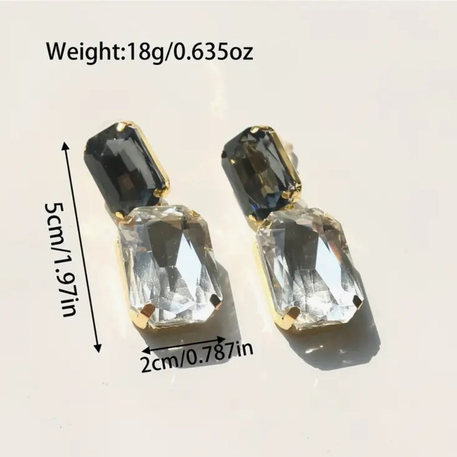 Oversized zirconia earrings