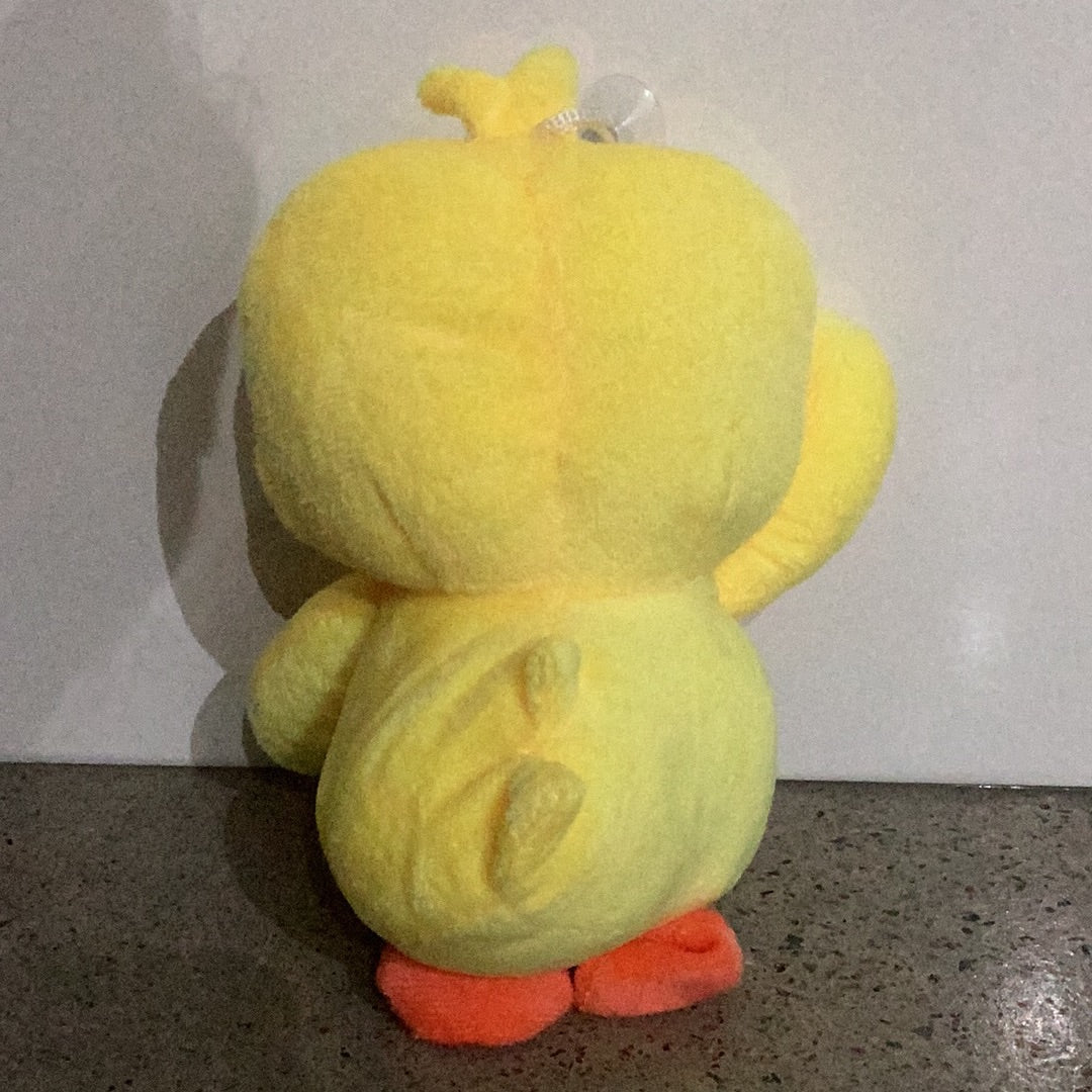 Stuffed toy duck with suction cap