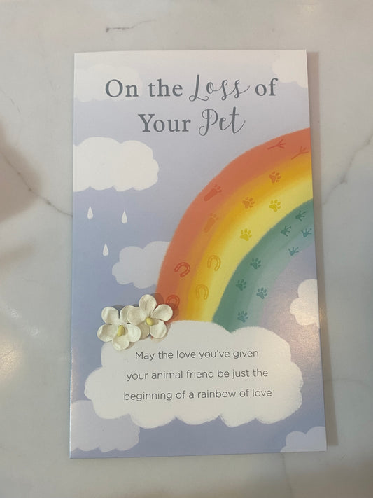 Condolence greeting card pet loss