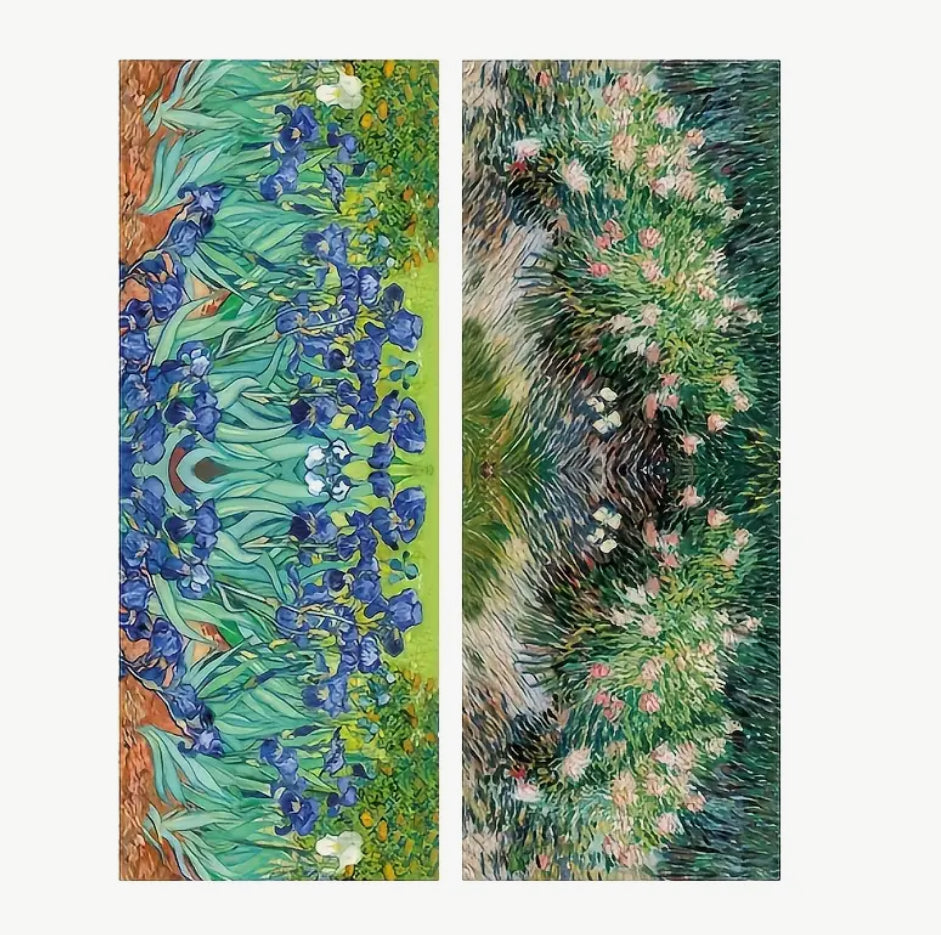 Écharpe florale double face