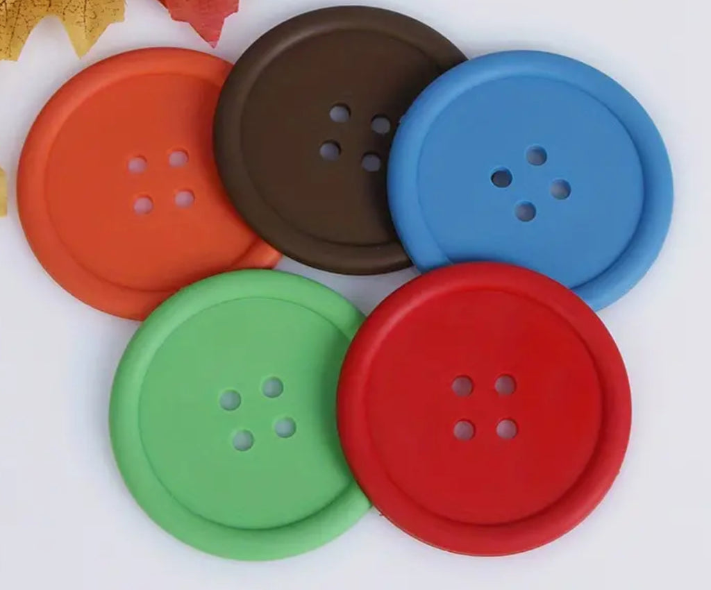 Dessous de verre à boutons en silicone