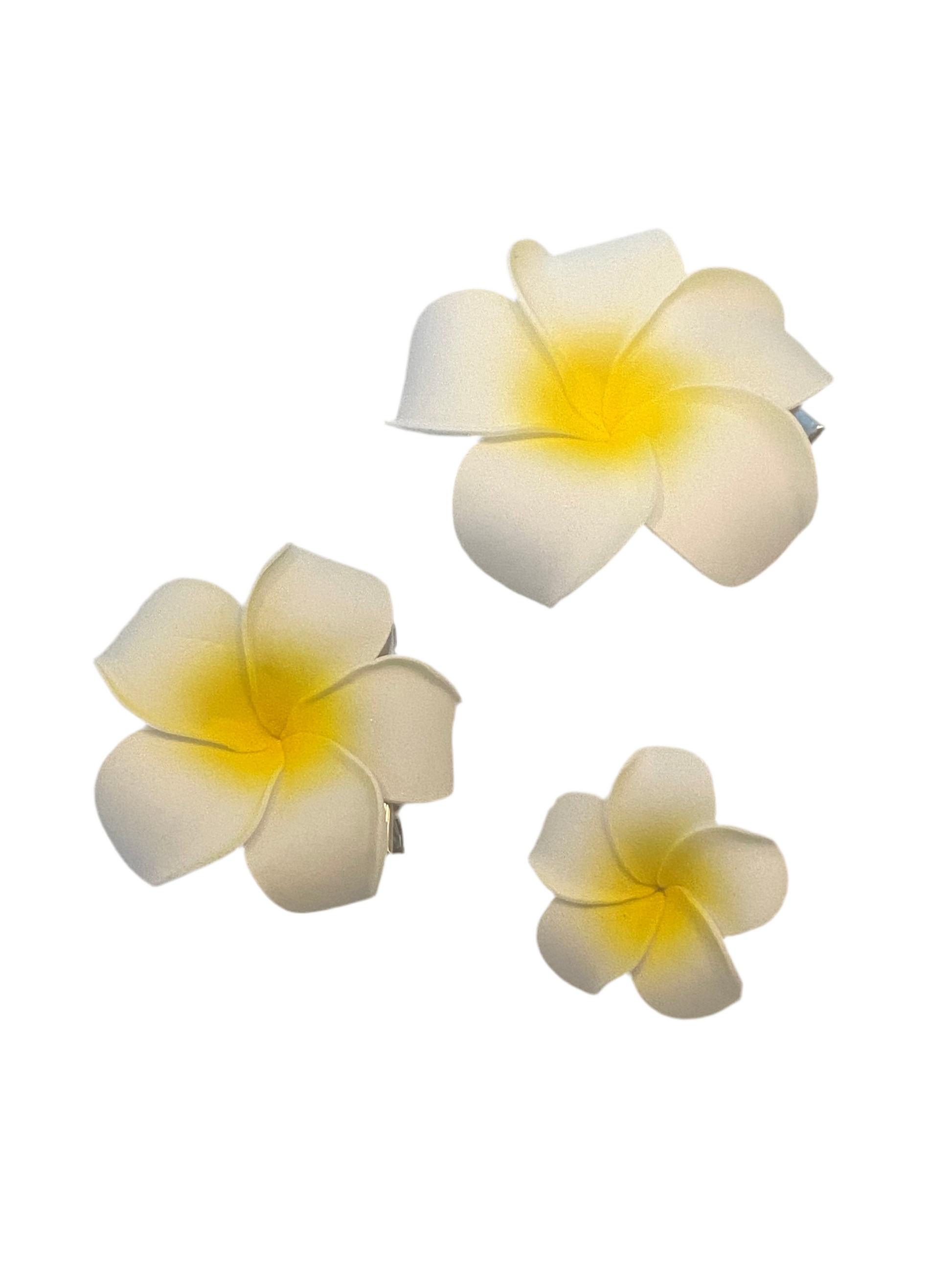 Frangipani Hair Clips - various sizes