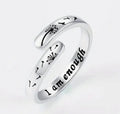 Bague en acier inoxydable « Je suis assez »