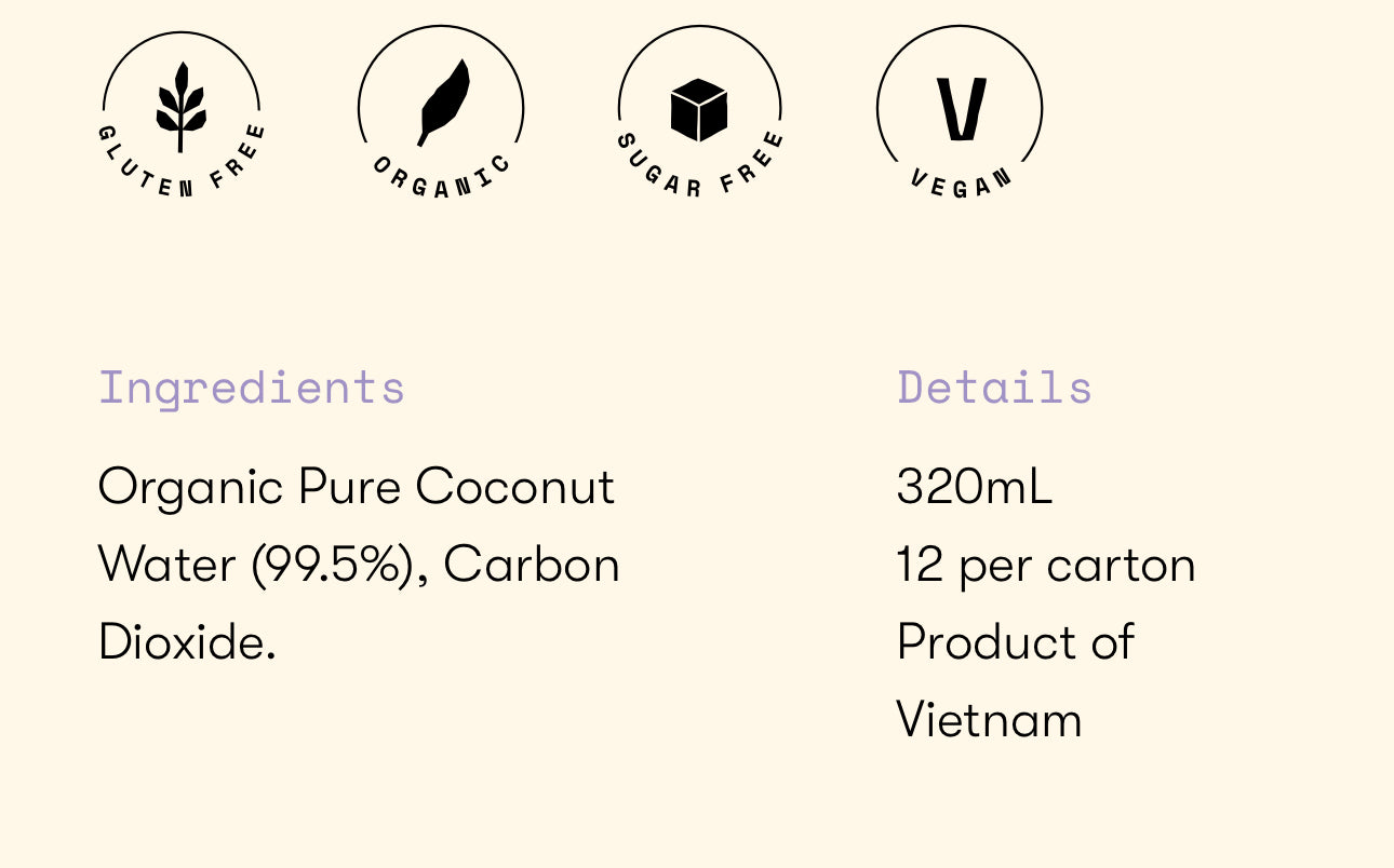 Organic Sparkling Coconut Water