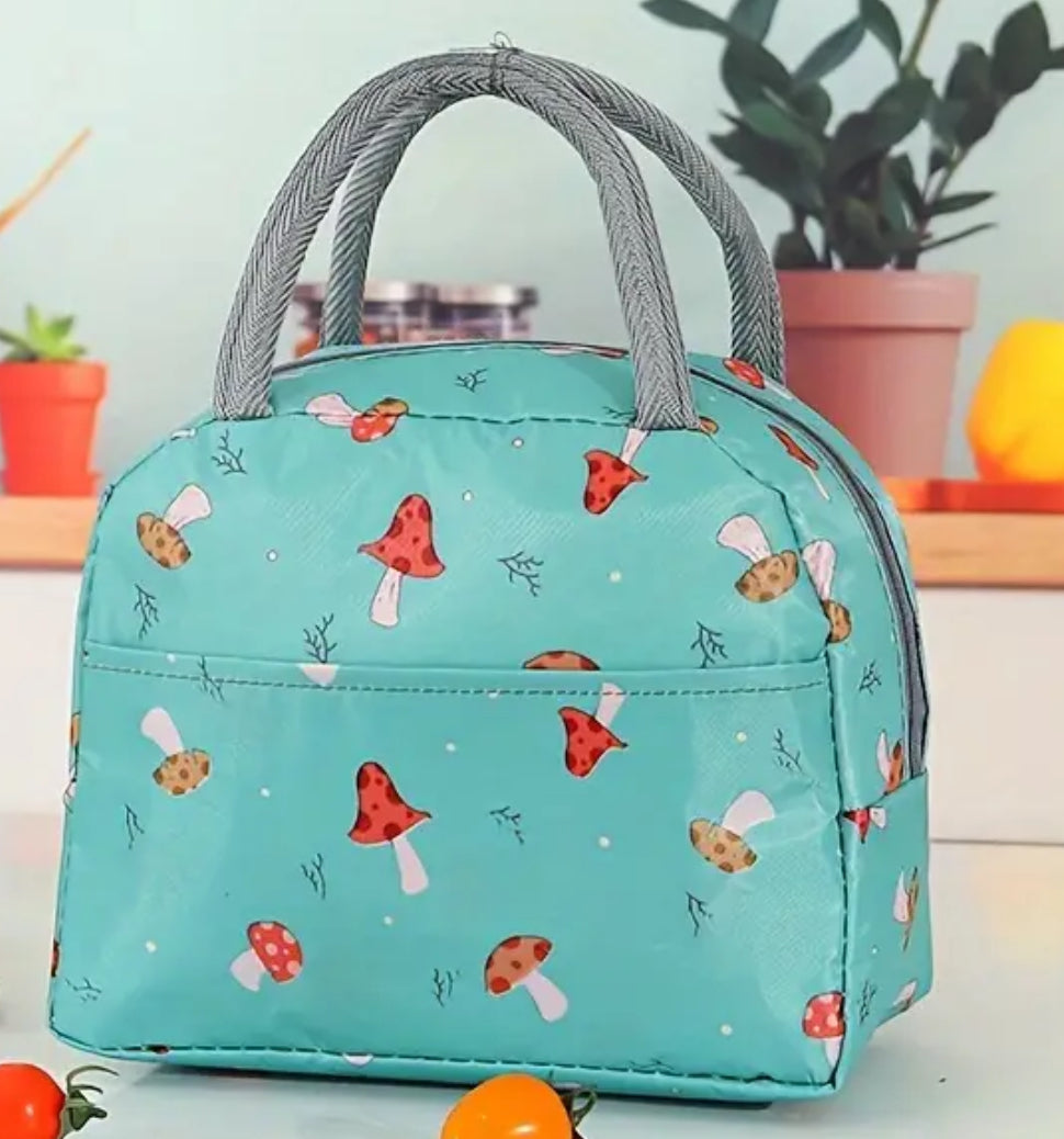 Mushroom insulated lunch bag