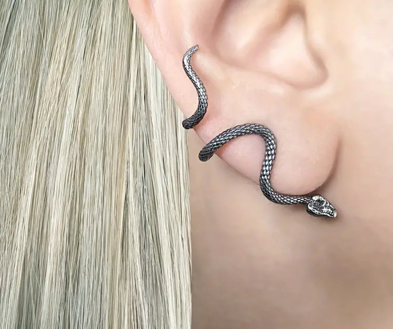 Silver Snake earrings