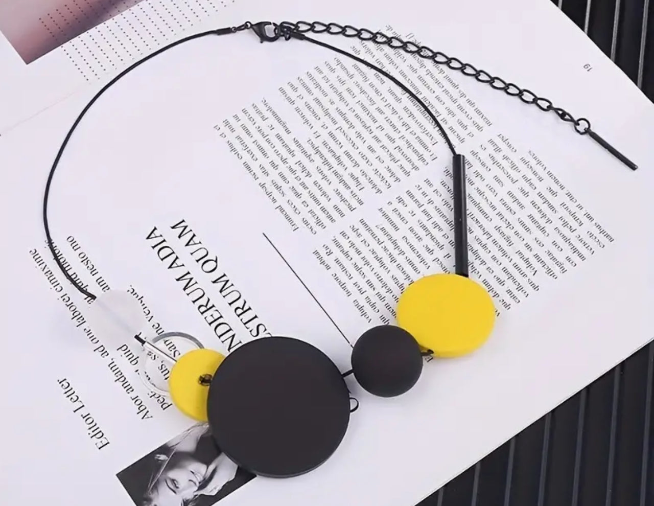 Modern geometric necklace