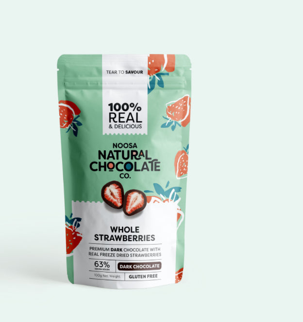 Fraises au chocolat noir 100 g