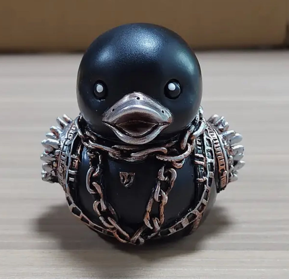 Canard en caoutchouc punk rocker