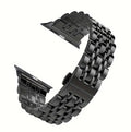 Bracelet Apple Watch en acier inoxydable noir 42, 44, 45, 49 mm